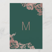Programme Chic Emerald Green Rose or Mariage Floral or (Dos)