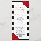 Programme Chic Moderne Luxe Mariage Collection - Roses rouge (Devant)