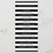 Programme Chic Moderne Luxe Mariage Collection - Roses rouge (Dos)