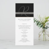 Programme Chic Monogramme Mariage noir noir blanc (Debout devant)