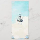 Programme Chic Nautical Ancre Beach Mariage de bord de mer M (Dos)