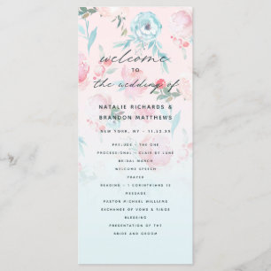 Programme Chic Ombre French Garden Cérémonie de Mariage Flor