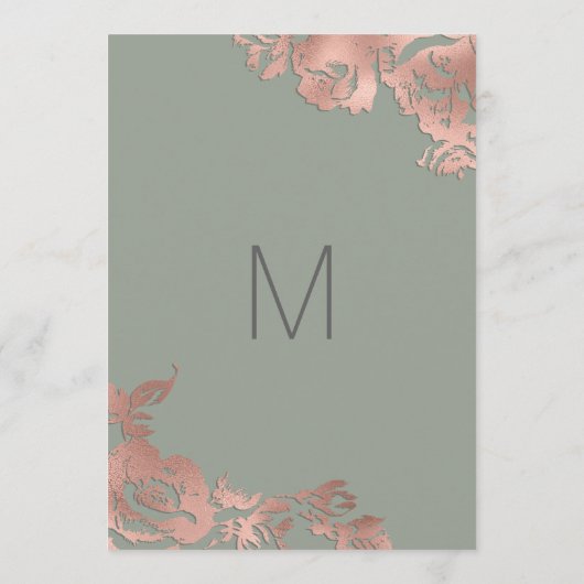 Programme Chic Sage Vert Rose or Mariage Floral or (Dos)