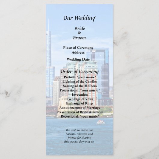 Programme Chicago IL - Vue Du Lac Michigan (Devant)