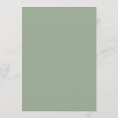 Programme Chronologie de mariage vert sauge français classiq (Dos)