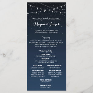 Programme Chronologie du Mariage rustique Starry Night