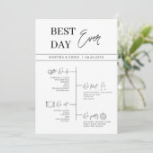 Programme Chronologie du meilleur jour jamais Mariage (Debout devant)