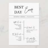 Programme Chronologie du meilleur jour jamais Mariage (Devant)