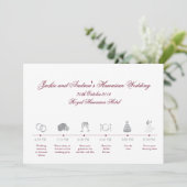 Programme Chronologie du plan de réception de mariage (Debout devant)