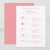 Programme Chronologie du planning de la réception de mariage (Devant / Derrière)