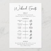 Programme Chronologie du week-end de bienvenue du mariage (Dos)