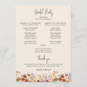 Programme Chute dorée Terracotta Floral (Dos)