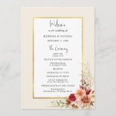 Programme Chute dorée Terracotta Floral (Devant)