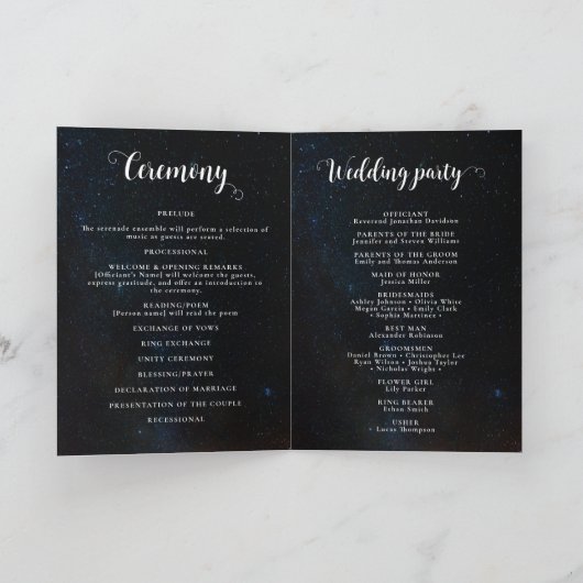 Programme Ciel nocturne mariage sous les étoiles (Intérieur)