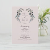 Programme Cimetière Jardin Mauve Purple Floral Cérémonie Mar (Debout devant)