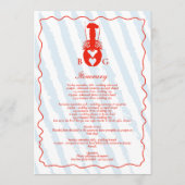 Programme Circuit de mariage Rayures bleues du cœur de homar (Dos)