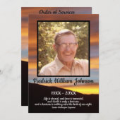 Programme Citation Photo Orange Sunset Arrière - plan Funera (Devant / Derrière)