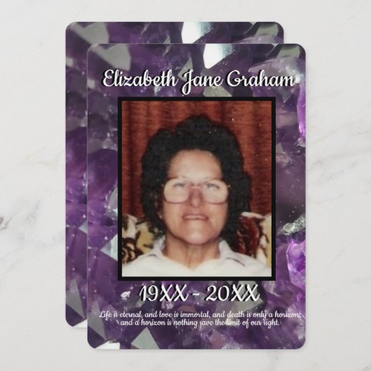 Programme Citation Photo Purple Amethyst Crystals (Devant / Derrière)