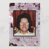 Programme Citer Photo Plum Blossoms Funérailles Arrière - pl (Devant)