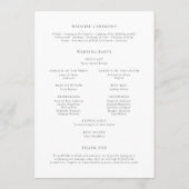 Programme Citron botanique et couronne verdoyante Mariage d' (Dos)