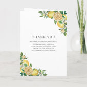 Programme Citron vert Floral Azur mosaïque Carreaux Mariage (Dos)