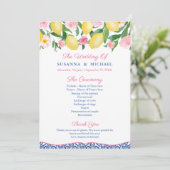 Programme Citrons Hot rose Amalfi italien Carreaux bleu Mari (Debout devant)