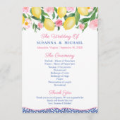 Programme Citrons Hot rose Amalfi italien Carreaux bleu Mari (Devant)