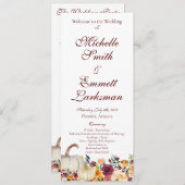 Programme Citrouille d'or de Bourgogne automne Mariage d'aut (Devant / Derrière)