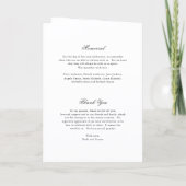 Programme Classic Border Black and White Timeless Wedding (Dos)