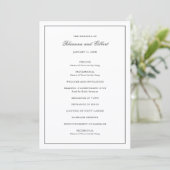Programme Classic Border Black and White Timeless Wedding (Debout devant)