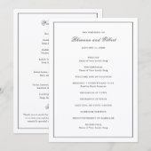 Programme Classic Border Black and White Timeless Wedding (Devant / Derrière)