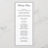 Programme Classic Elegant Calligraphy Script Mariage (Dos)