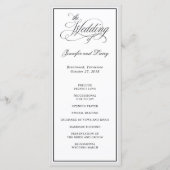 Programme Classic Elegant Calligraphy Script Mariage (Devant)