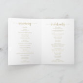 Programme Classic Gold Burgundy Blanc Floral Mariage plié (Intérieur)