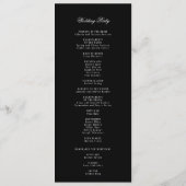 Programme Classic Gothique Noir Mariage plat (Dos)