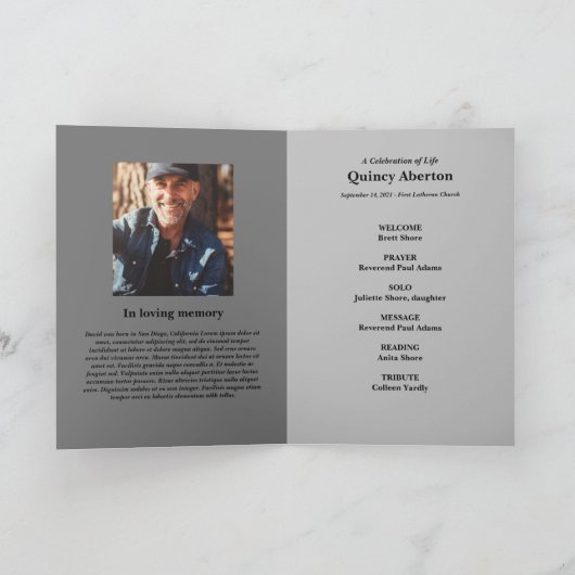 Programme Classic In Love Memory Memorial Program (Intérieur)