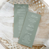 Programme Classic Italien Élégance Sage Green | Mariage