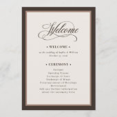 Programme Classic Luxe | Brown Neutral Wedding (Devant)