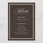 Programme Classic Luxe | Dark Espresso Brown Wedding (Devant)