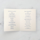 Programme Classic Navy and Cream Elegant Wedding (Intérieur)