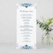 Programme Classic Navy Blue élégant Ironwork Détails Mariage (Debout devant)