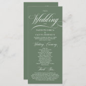 Programme Classic Rustique Sage Green, Cérémonie Mariage (Devant / Derrière)