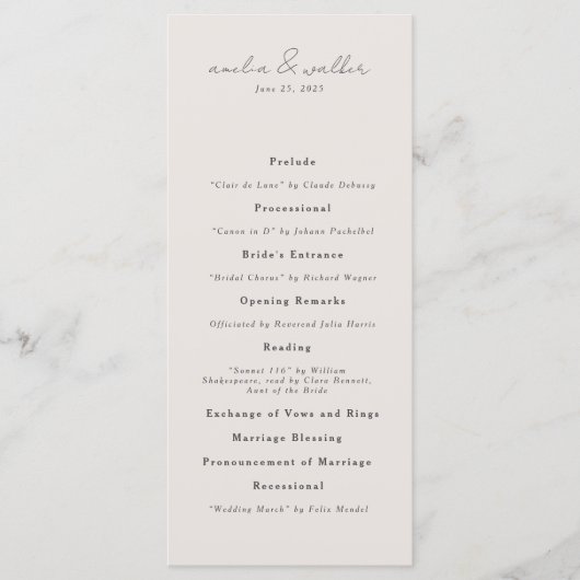 Programme classique de mariage à la crème et au ch (Devant)