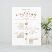 Programme classique de mariage chronologique (Debout devant)