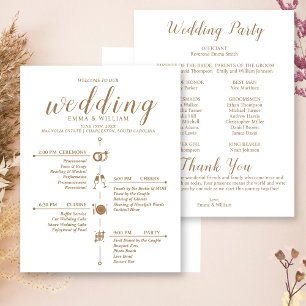 Programme classique de mariage chronologique