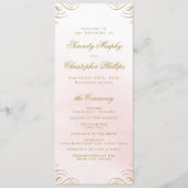 Programme classique de mariage de calligraphie ros (Devant)