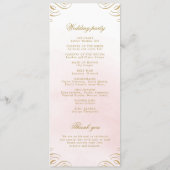 Programme classique de mariage de calligraphie ros (Dos)