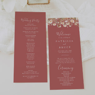 Programme classique de mariage Fleur sauvage Boho 