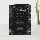 Programme classique de Mariage noir gothique plié (Devant)