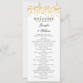 Programme Classique de mariage Script Confetti Gol (Devant)